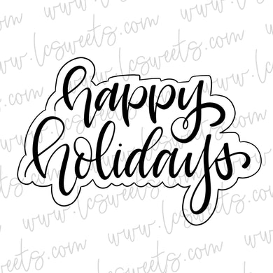 Happy Holidays STENCIL