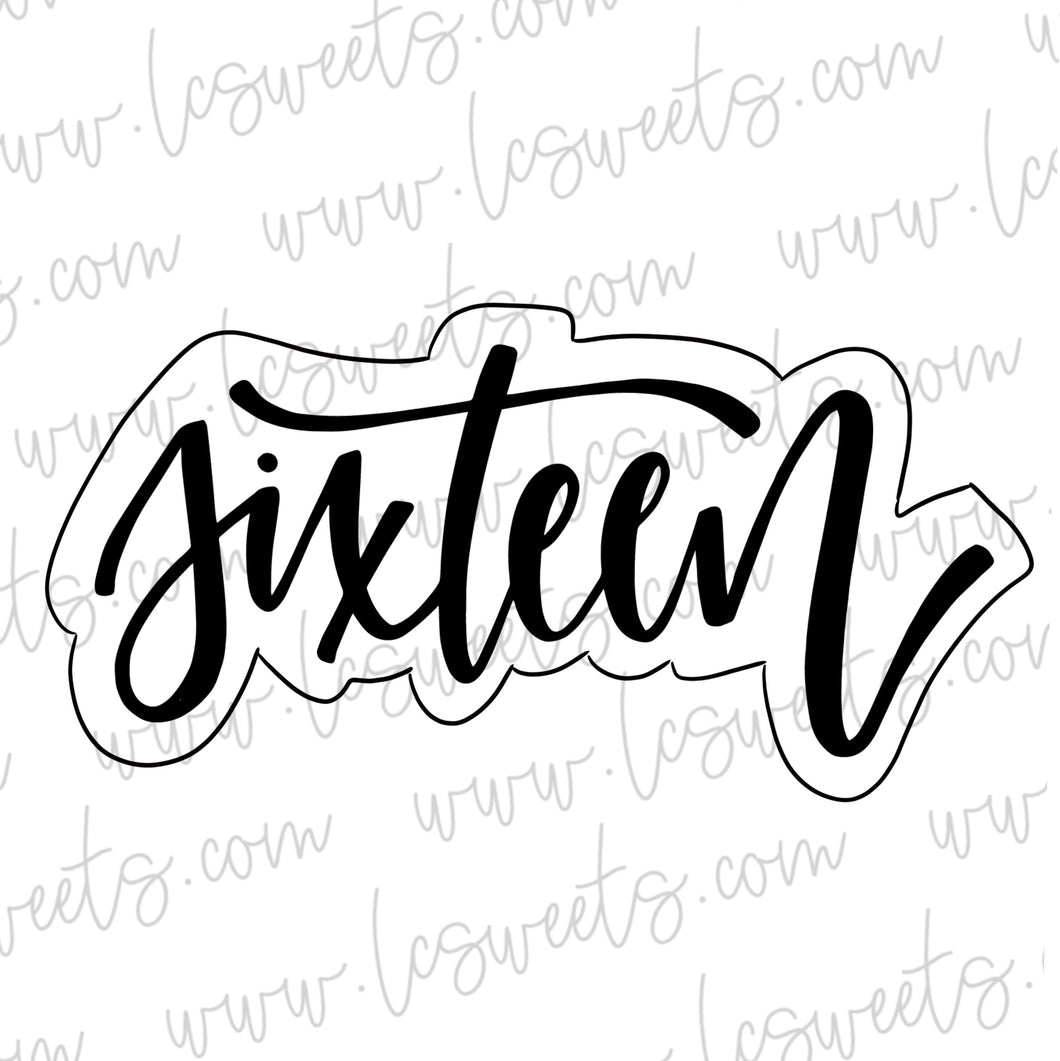 Lettered Sixteen STENCIL