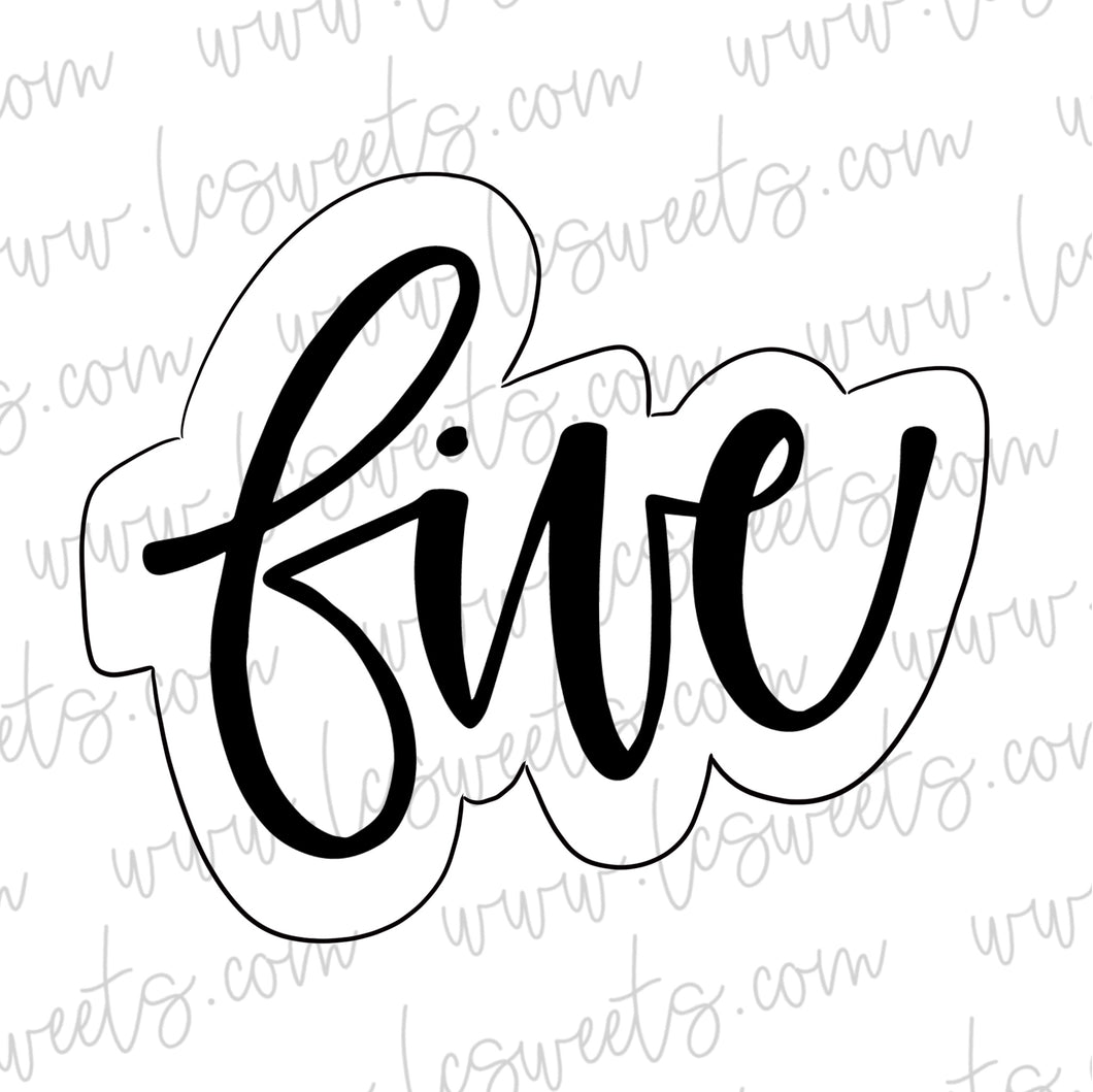 Lettered Five STENCIL