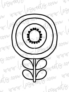 Retro Round FLower