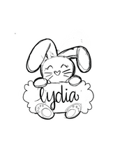 Load image into Gallery viewer, Scalloped Bunny Plaque
