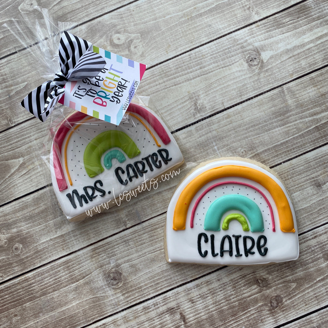 Custom Rainbow Single Cookie